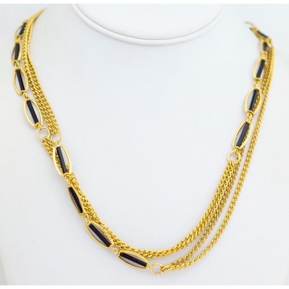 Vintage Stylish Long Multi-Strand Necklace 60 Inch - A20 - Picture 2 of 3